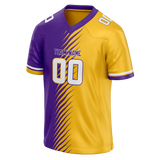 Custom Team Design Purple & Yellow Colors Design Sports Football Jersey FT00MV032312