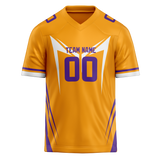 Custom Team Design Yellow & Purple Colors Design Sports Football Jersey FT00MV041223