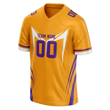 Custom Team Design Yellow & Purple Colors Design Sports Football Jersey FT00MV041223