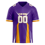 Custom Team Design Purple & Yellow Colors Design Sports Football Jersey FT00MV052312