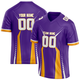 Custom Team Design Purple & Yellow Colors Design Sports Football Jersey