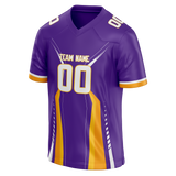 Custom Team Design Purple & Yellow Colors Design Sports Football Jersey FT00MV052312