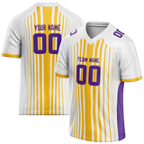 Custom Team Design White & Gold Colors Design Sports Football Jersey