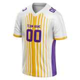 Custom Team Design White & Gold Colors Design Sports Football Jersey FT00MV060213