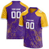 Custom Team Design Purple & Gold Colors Design Sports Football Jersey FT00MV072313