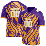 Custom Team Design Purple & Gold Colors Design Sports Football Jersey