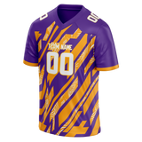 Custom Team Design Purple & Gold Colors Design Sports Football Jersey FT00MV082313