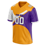 Custom Team Design Gold & Purple Colors Design Sports Football Jersey FT00MV091323