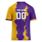 Custom Team Design Gold & Purple Colors Design Sports Football Jersey FT00MV101323