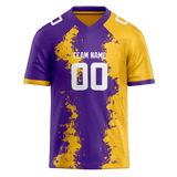 Custom Team Design Gold & Purple Colors Design Sports Football Jersey FT00MV101323