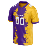 Custom Team Design Gold & Purple Colors Design Sports Football Jersey FT00MV101323