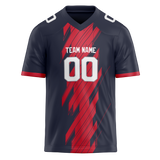 Custom Team Design Navy Blue & Red Colors Design Sports Football Jersey FT00NEP011809