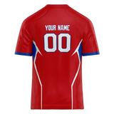 Custom Team Design Red & Blue Colors Design Sports Football Jersey FT00NEP020920