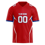 Custom Team Design Red & Blue Colors Design Sports Football Jersey FT00NEP020920