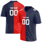 Custom Team Design Navy Blue & Red Colors Design Sports Football Jersey FT00NEP051809