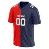 Custom Team Design Navy Blue & Red Colors Design Sports Football Jersey FT00NEP051809