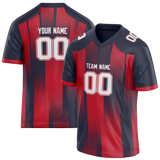 Custom Team Design Navy Blue & Red Colors Design Sports Football Jersey FT00NEP071809