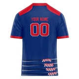 Custom Team Design Royal Blue & Red Colors Design Sports Football Jersey FT00NEP081909