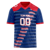 Custom Team Design Royal Blue & Red Colors Design Sports Football Jersey FT00NEP081909