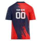 Custom Team Design Navy Blue & Red Colors Design Sports Football Jersey FT00NEP101809