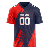 Custom Team Design Navy Blue & Red Colors Design Sports Football Jersey FT00NEP101809