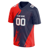 Custom Team Design Navy Blue & Red Colors Design Sports Football Jersey FT00NEP101809