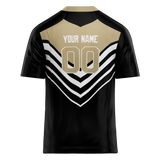 Custom Team Design Black & Cream Colors Design Sports Football Jersey FT00NOS010105