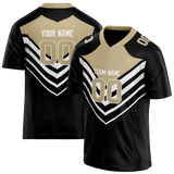 Custom Team Design Black & Cream Colors Design Sports Football Jersey