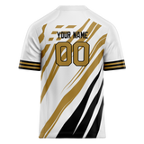 Custom Team Design White & Gold Colors Design Sports Football Jersey FT00NOS030213