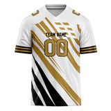 Custom Team Design White & Gold Colors Design Sports Football Jersey FT00NOS030213