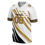 Custom Team Design White & Gold Colors Design Sports Football Jersey FT00NOS030213