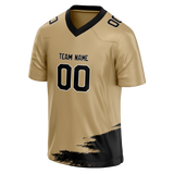 Custom Team Design Cream & Black Colors Design Sports Football Jersey FT00NOS040501