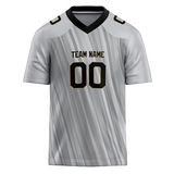 Custom Team Design Silver & Gray Colors Design Sports Football Jersey FT00NOS050403