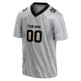 Custom Team Design Silver & Gray Colors Design Sports Football Jersey FT00NOS050403