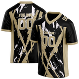 Custom Team Design Black & Cream Colors Design Sports Football Jersey FT00NOS060105