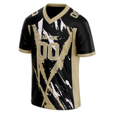 Custom Team Design Black & Cream Colors Design Sports Football Jersey FT00NOS060105