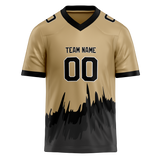 Custom Team Design Cream & Black Colors Design Sports Football Jersey FT00NOS080501