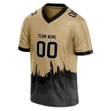 Custom Team Design Cream & Black Colors Design Sports Football Jersey FT00NOS080501