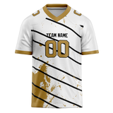 Custom Team Design White & Cream Colors Design Sports Football Jersey FT00NOS090205