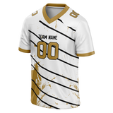 Custom Team Design White & Cream Colors Design Sports Football Jersey FT00NOS090205