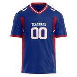 Custom Team Design Royal Blue & Red Colors Design Sports Football Jersey FT00NYG011909