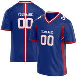 Custom Team Design Royal Blue & Red Colors Design Sports Football Jersey