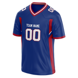 Custom Team Design Royal Blue & Red Colors Design Sports Football Jersey FT00NYG011909