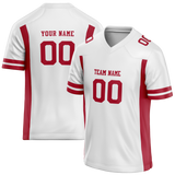 Custom Team Design White & Red Colors Design Sports Football Jersey