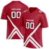 Custom Team Design Red & White Colors Design Sports Football Jersey