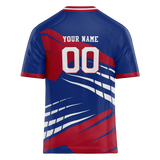 Custom Team Design Royal Blue & Maroon Colors Design Sports Football Jersey FT00NYG061908