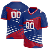 Custom Team Design Royal Blue & Maroon Colors Design Sports Football Jersey FT00NYG061908