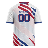 Custom Team Design White & Royal Blue Colors Design Sports Football Jersey FT00NYG090219