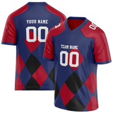 Custom Team Design Royal Blue & Maroon Colors Design Sports Football Jersey FT00NYG101908