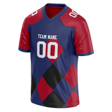 Custom Team Design Royal Blue & Maroon Colors Design Sports Football Jersey FT00NYG101908